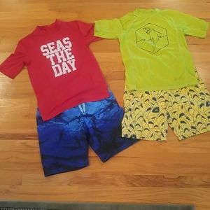 Bundle of BOYS shark themed swim sets